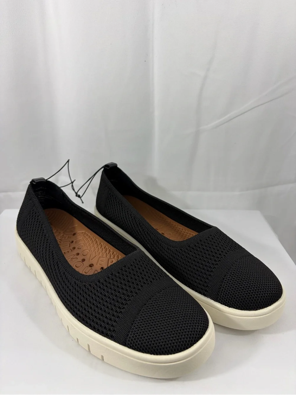 NWT FOM White Mountain Women’s Size 8 Black Knit Slip-On Platform Sneakers